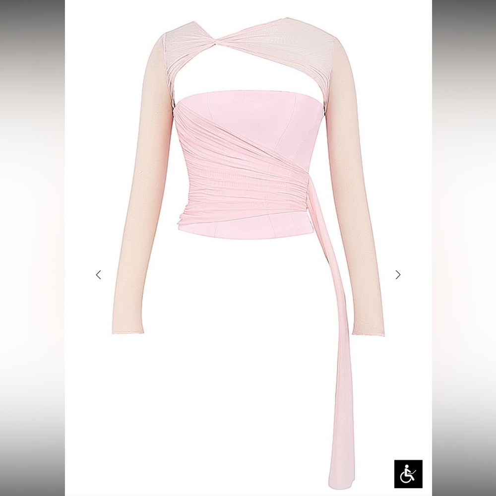 House of CB Mistress Rocks Peony Long Sleeve Corset - Picture 9 of 16